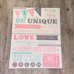 Cute Colored Canvas with sayings